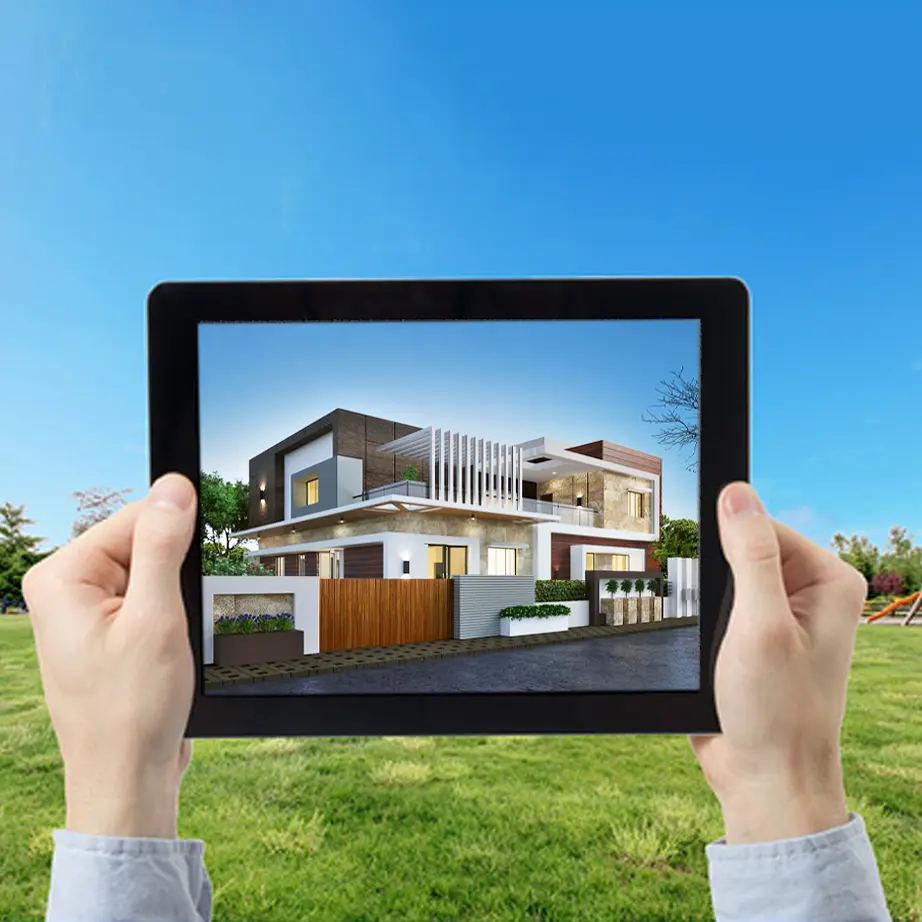 Exterior Augmented Reality Wireframe studios